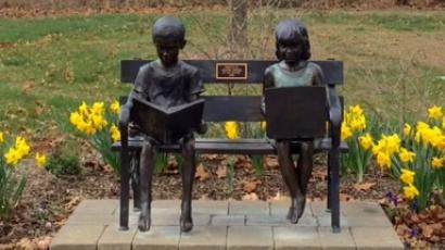 The Jackson Friends of the Library have donated and installed a sculpture to represent the library diversity, reading encouragement and utilizing technology.